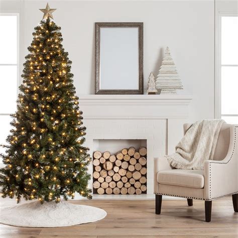 This Dunhill Fir tree is pre-strung with 1200 Dual Color lights that change from warm white to multicolor with the touch of a button. The bulbs are low-voltage LEDs that are energy-efficient, long lasting and cool to the touch. Included is a foot pedal switch to control 9 different light colors and actions.